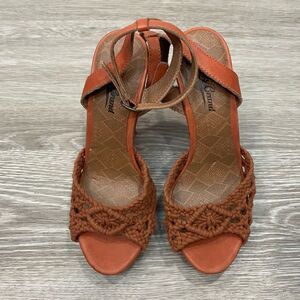 Lucky Brand Vintage Wood Heels Clogs Mules Heels